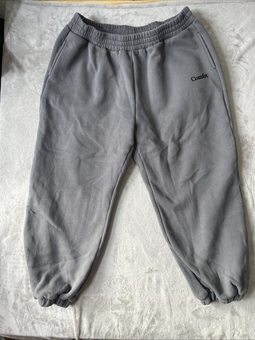 Comfrt heavyweight fleece jogger sweatpants gray oversized 2XL